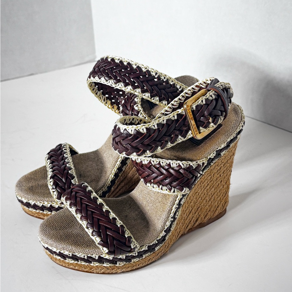 Tory Burch Lilah Wedge Sandals size 35 made in Spain